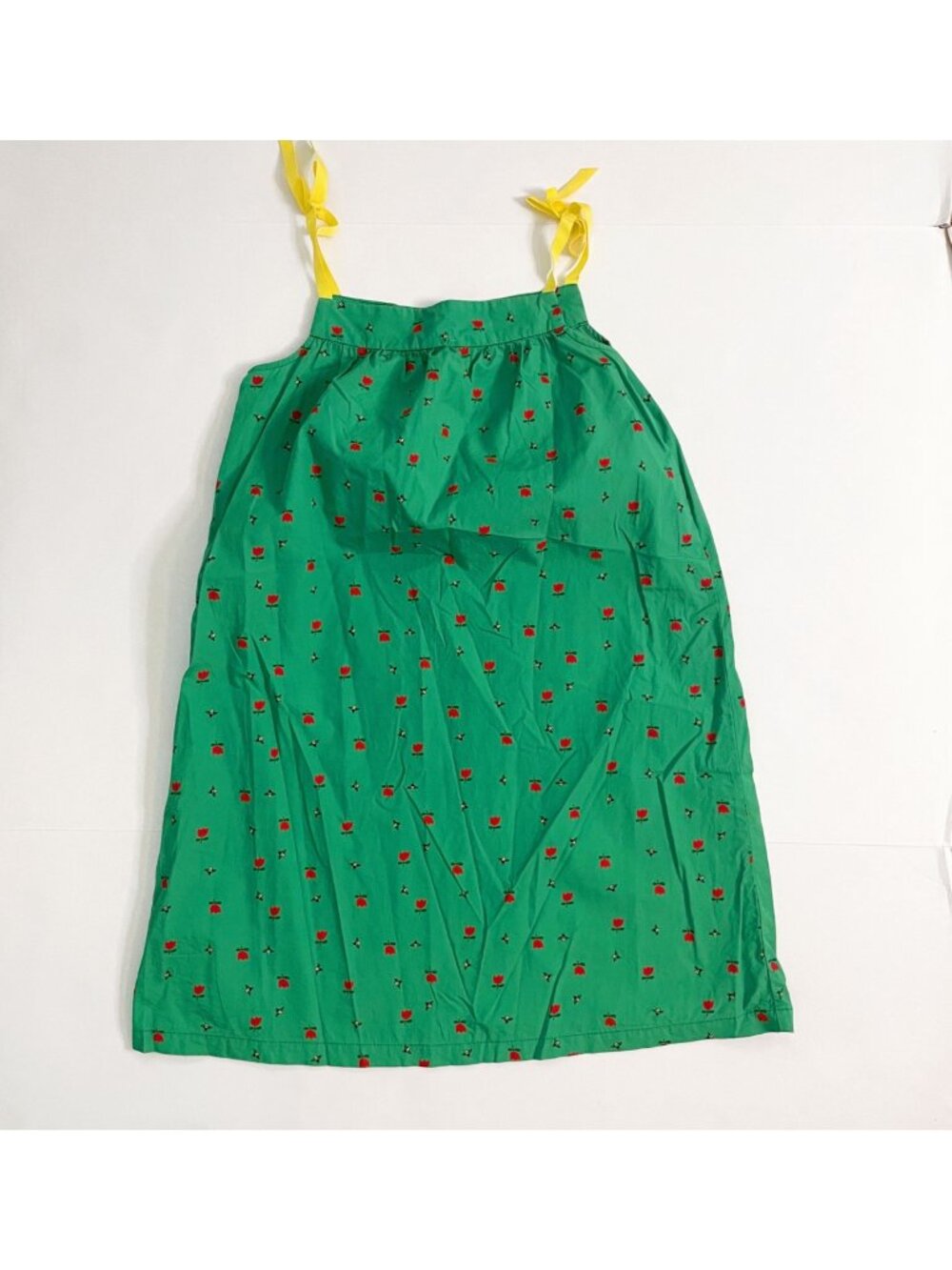 Hanna Andersson Green and Red Tulip Dress, Size 12